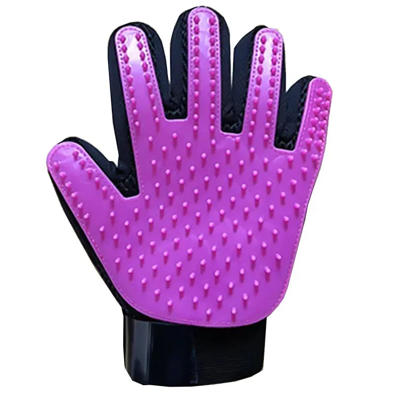 Pet Glove Cat Grooming Glove Cat Hair Deshedding Brush Gloves Dog Comb for Cats Bath Hair Remover Clean Massage Brush For Animal Happy Tails Pet Shop Store