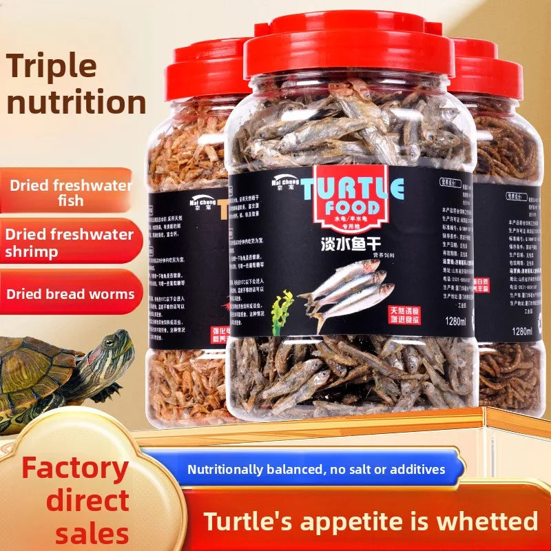 Naichong Small Pet & Reptile Freeze-Dried Food - Diet for Hamsters,Sugar Gliders,Turtles&Fish with Dried Fish,Shrimp & Mealworms