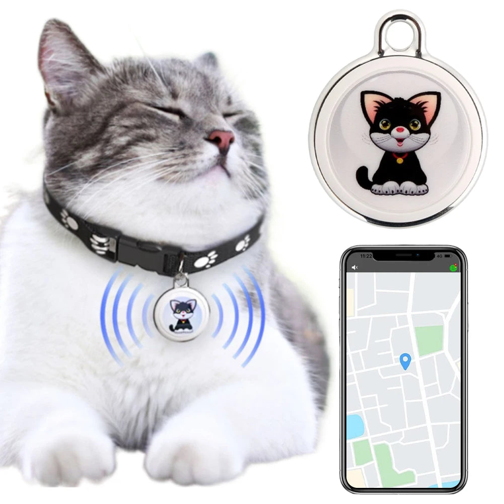 Localizador GPS Bluetooth Antirrobo para Mascotas, rastreador GPS localizador a prueba de agua para perros y gatos